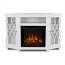 White Electric Fireplace Front