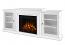 White Electric Fireplace Angle