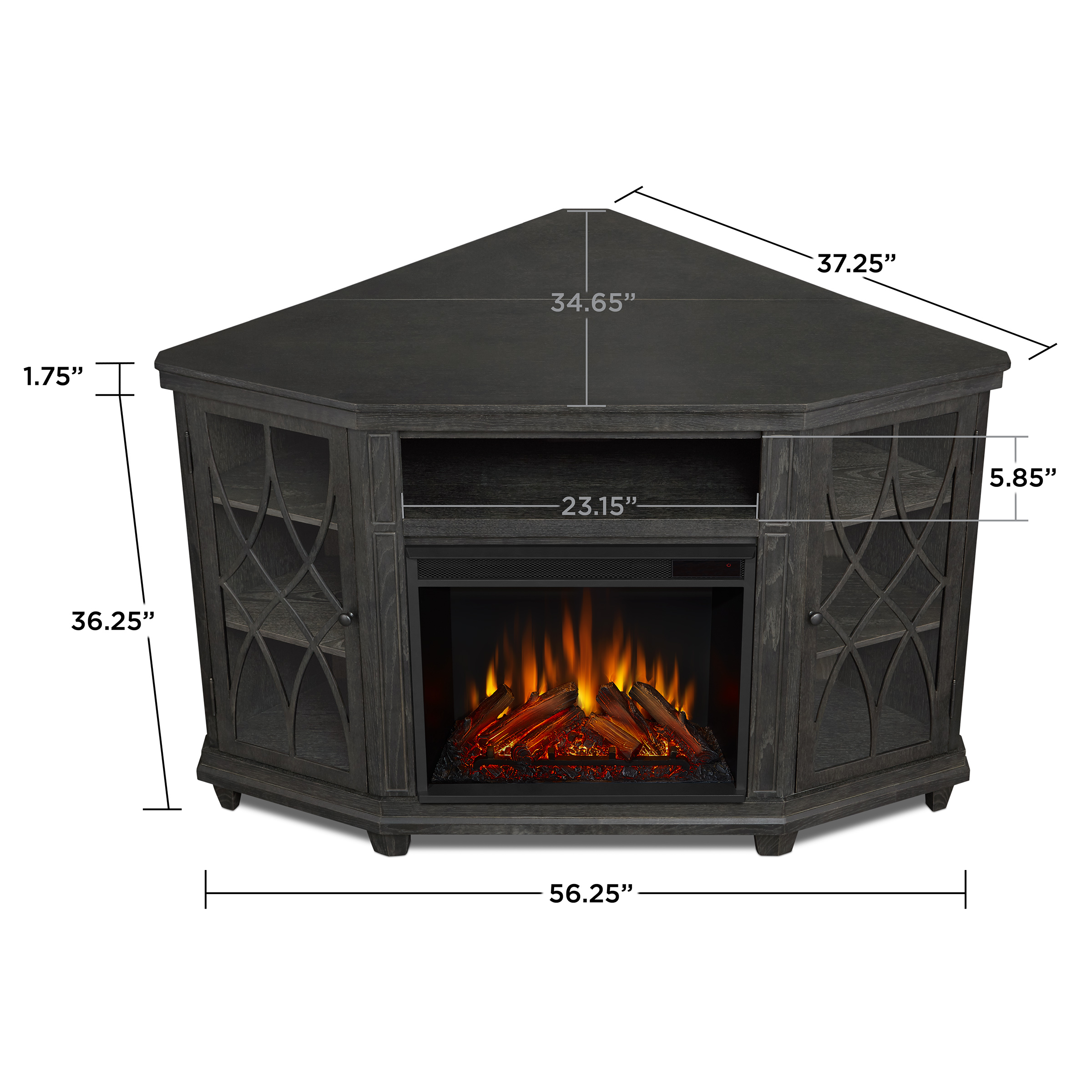 Gray Electric Fireplace Dimensions