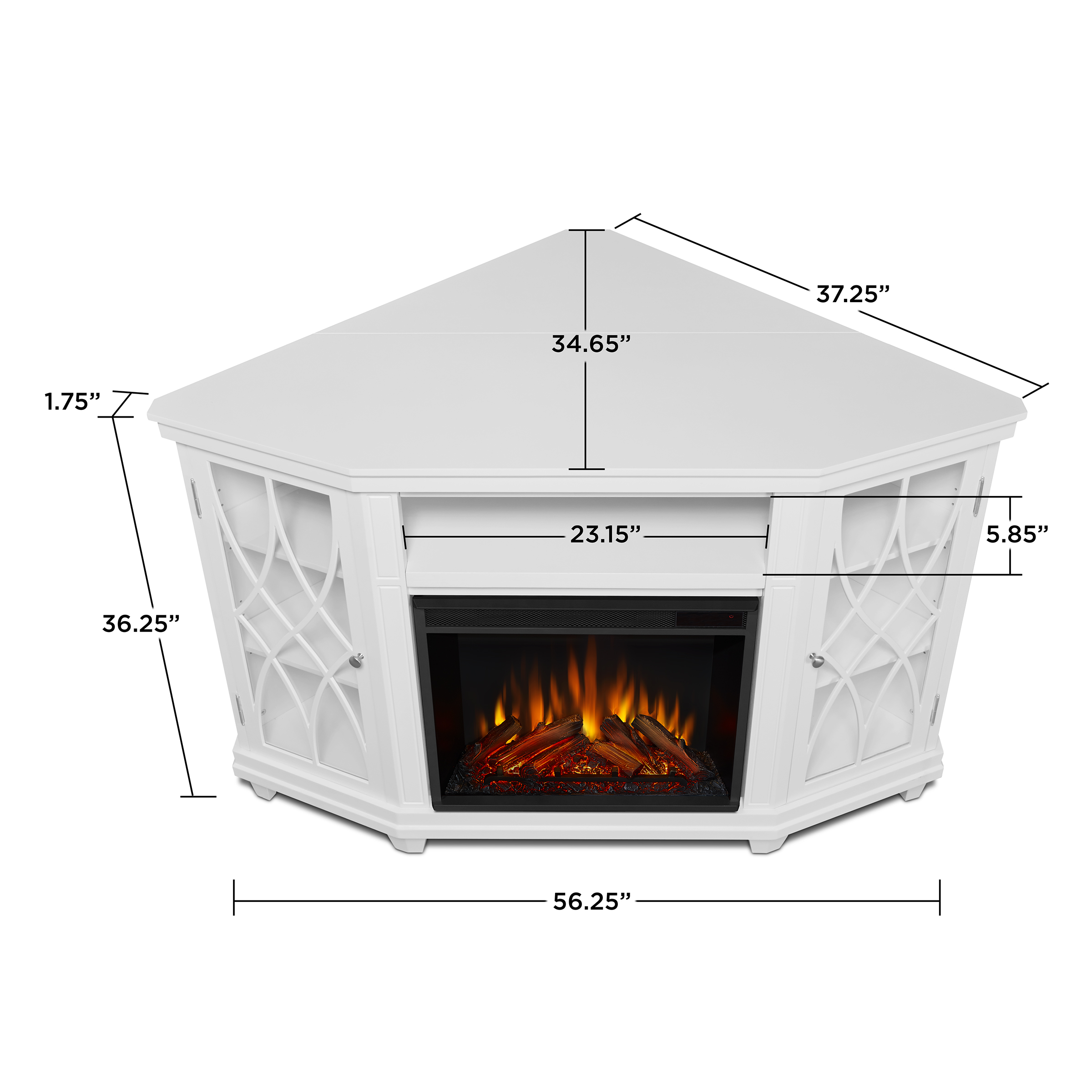 White Electric Fireplace Dimensions