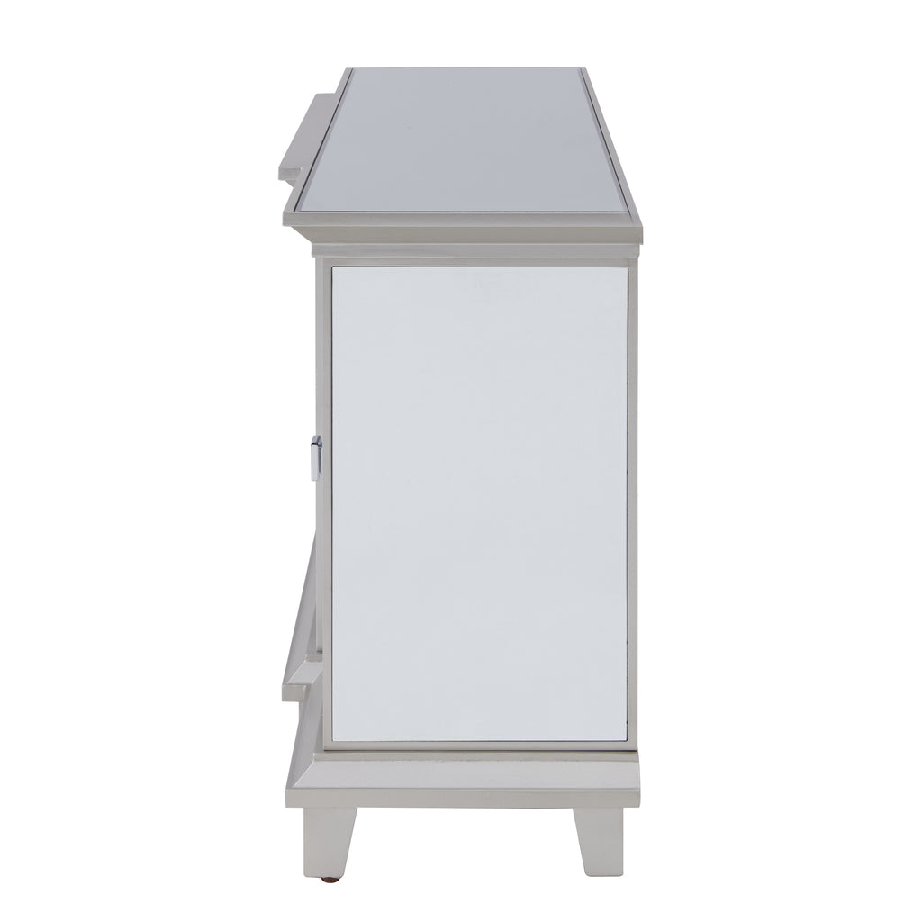 58" Toppington Mirrored Fireplace Media Console