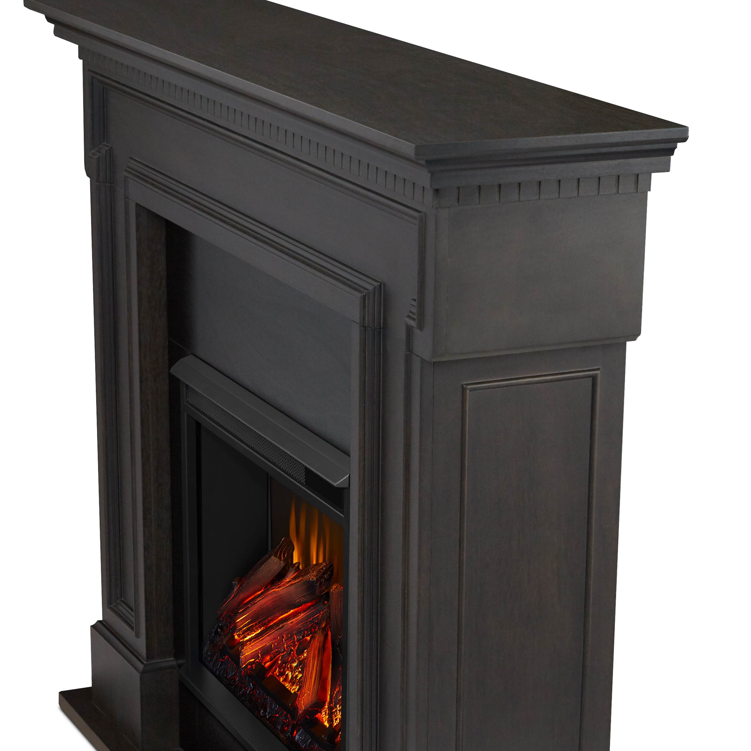 Gray Electric Fireplace Frame Details
