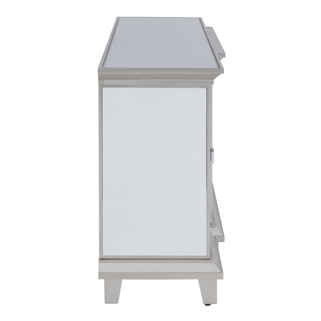 58" Toppington Mirrored Fireplace Media Console