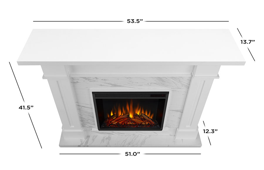 White Electric Fireplace Dimensions