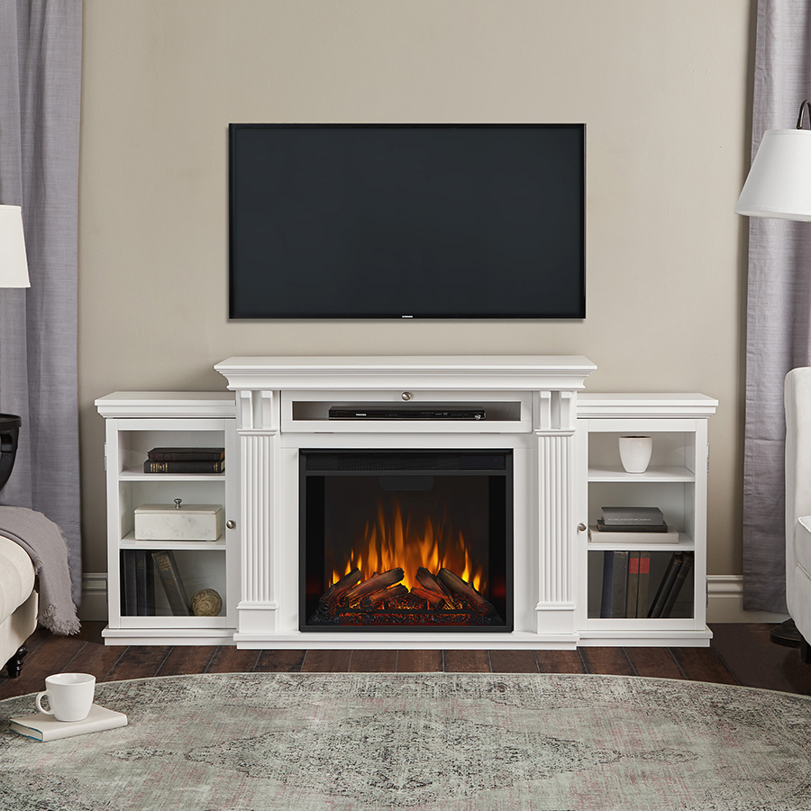 White Electric Fireplace