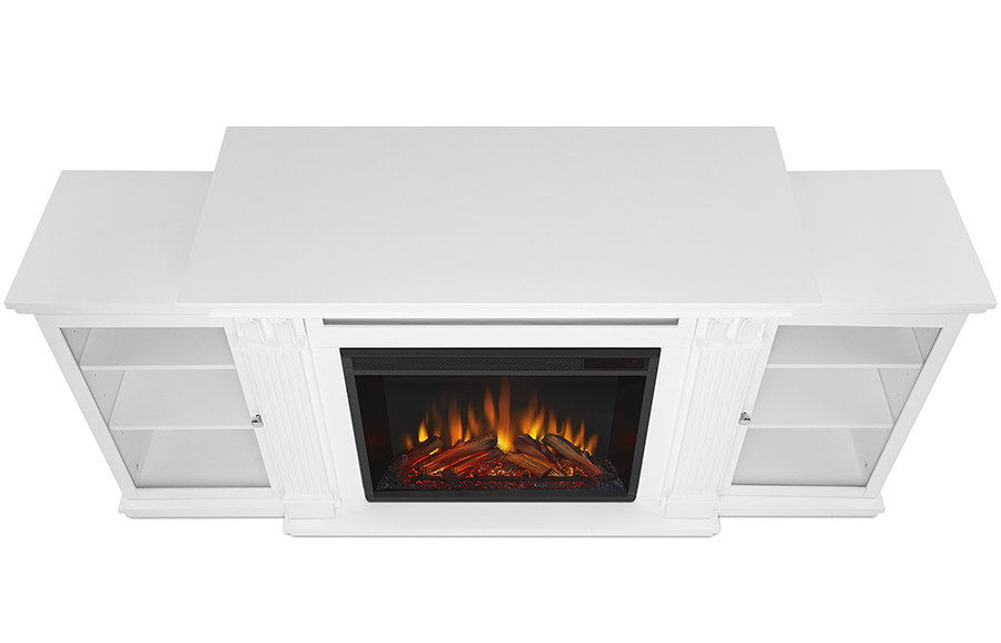 White Electric Fireplace Top