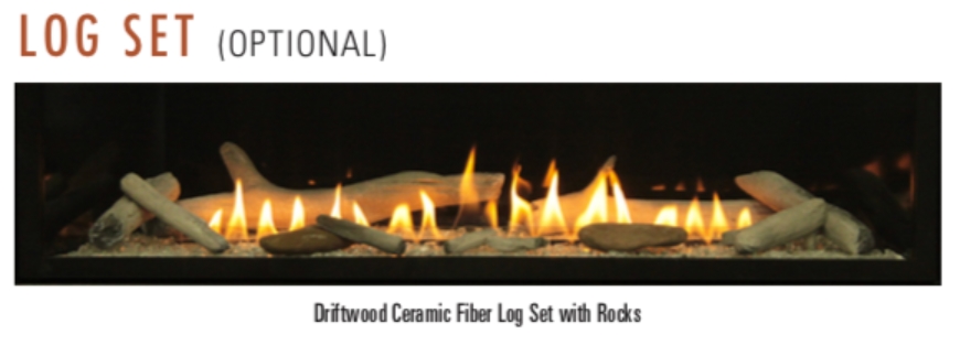 White Mountain Hearth Driftwood Log and Rock Set