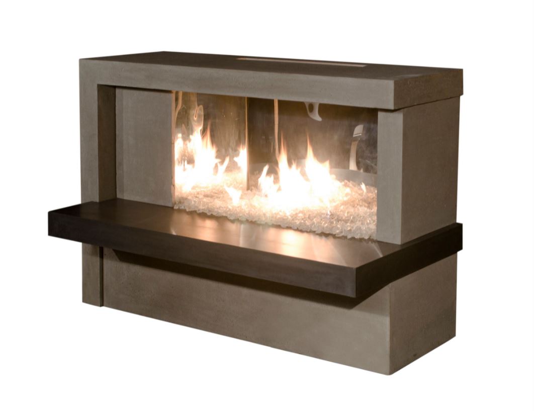 59" Manhattan Outdoor Fireplace w/ Mirror Stainless Steel Liner