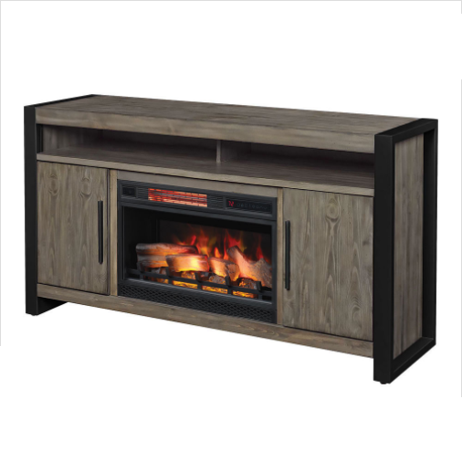 59.5" Costa Mesa Spanish Gray Infrared Media Electric Fireplace