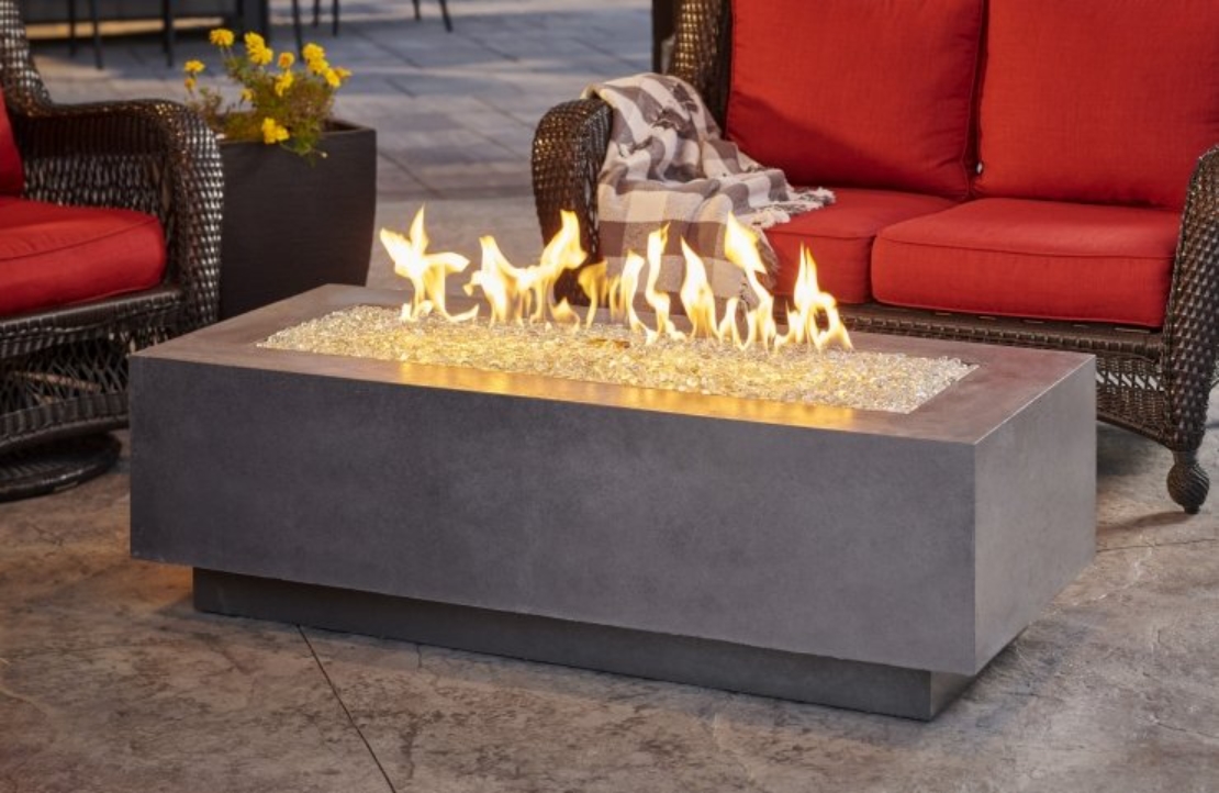 54" Midnight Mist Cove Linear Gas Fire Pit Table