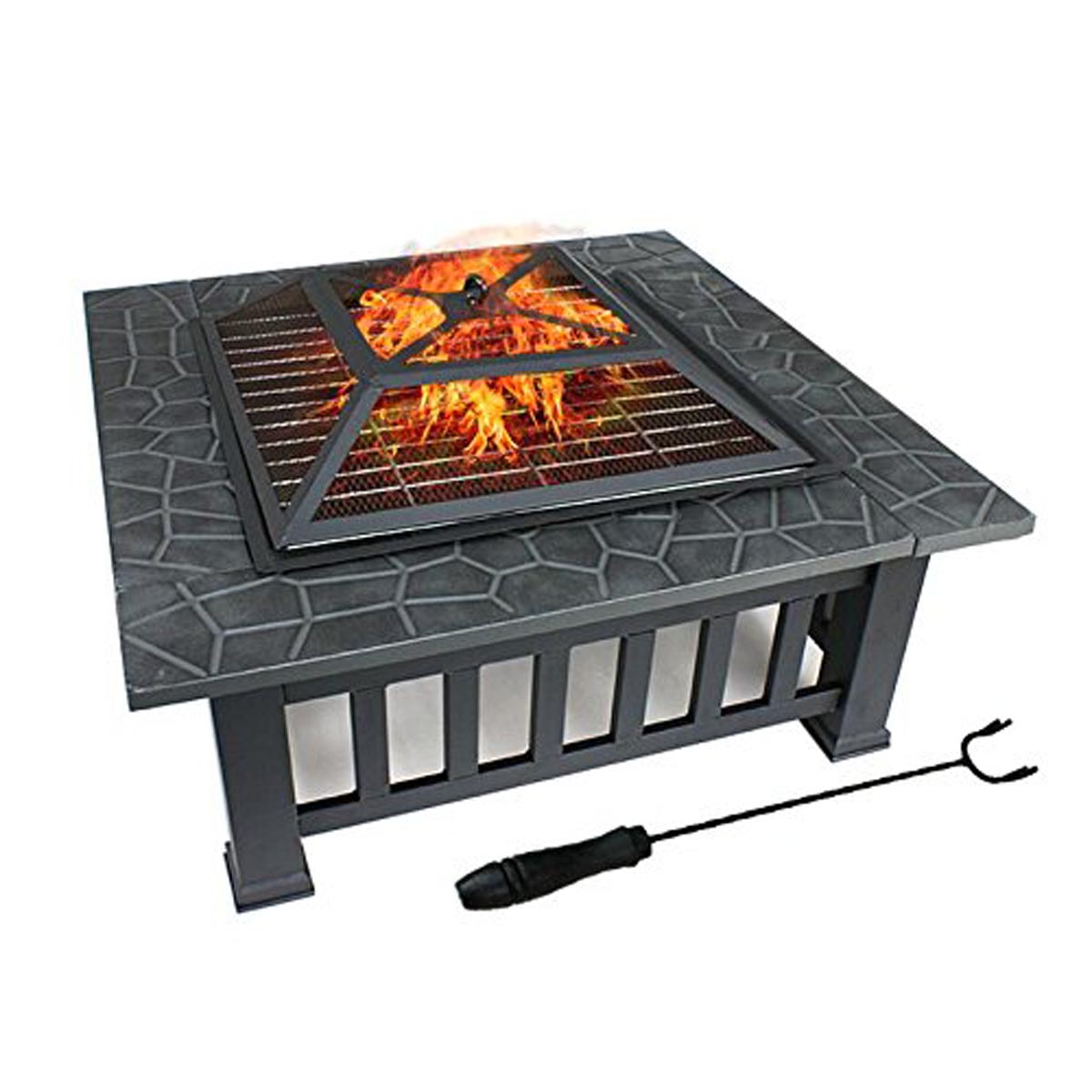 Upland Charcoal Fire Pit with CoverAntique Finish