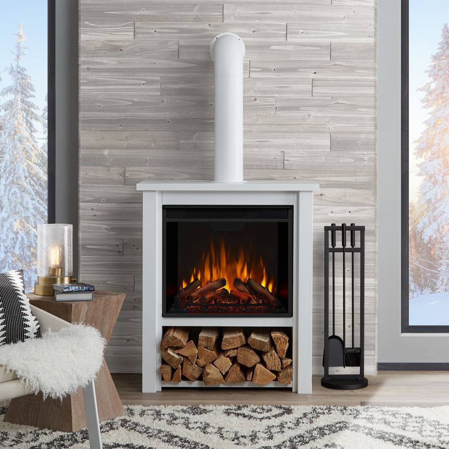 Electric Wood Burning Stove White at Michael Amoroso blog