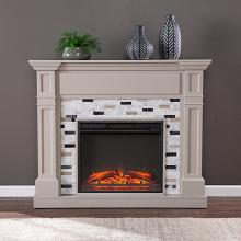 Cast Stone Electric Fireplaces | Free Shipping