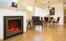 indoor double sided electric fireplace